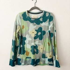 Evy’s Tree “Elena” Blue Floral Top S